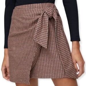 Wilfred Checkered Mini Skirt - RED & BLACK